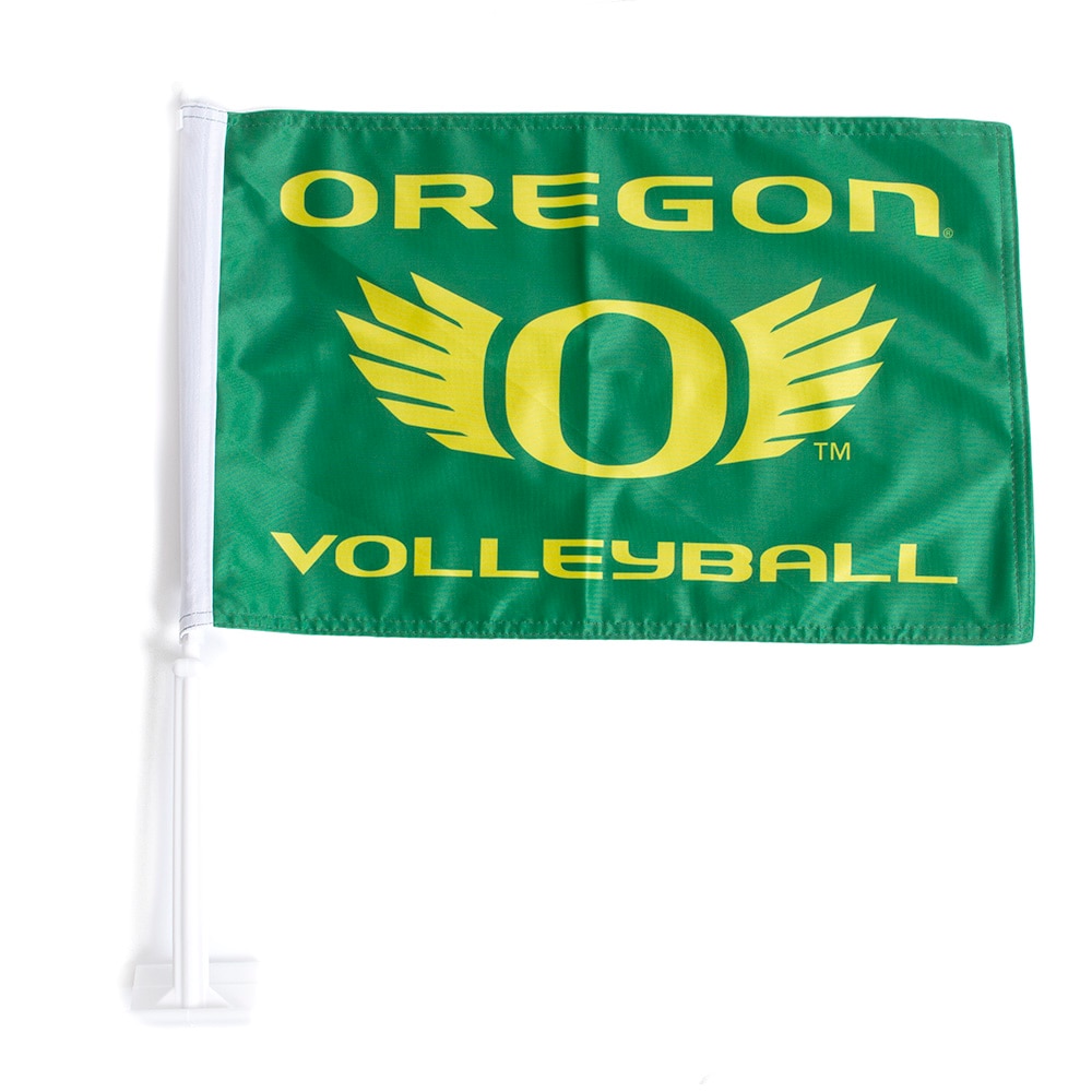 O Wings, Sewing Concepts, Green, Flags, Home & Auto, 11"x16", Volleyball, Car Flag, Pole, 707468